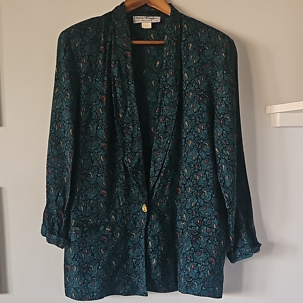 Vintage Women's Green Paisley Jacket